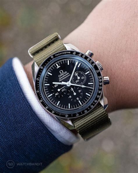 omega speedmaster with nato strap|omega speedmaster reduced strap size.